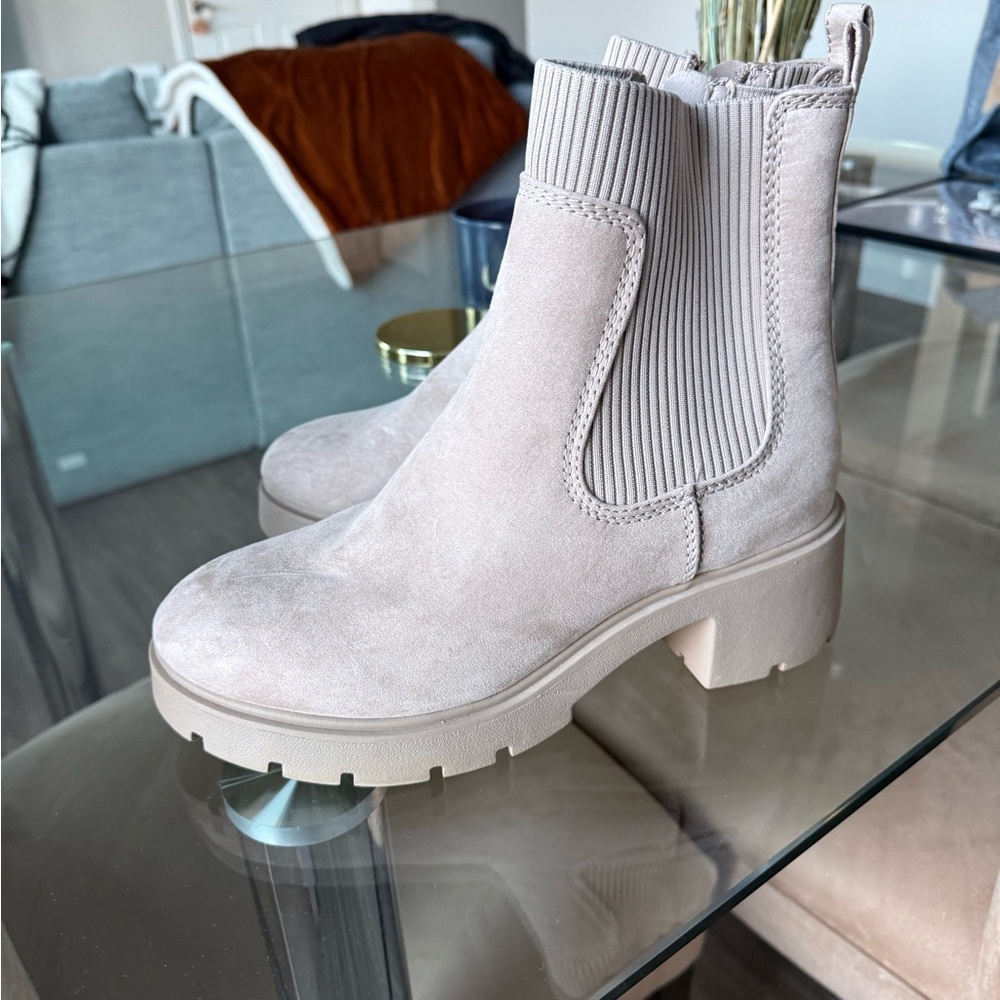 No Boundaries Light Beige Ankle Boots